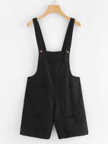 Romwe Ripped Pockets Romper
