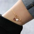 Romwe Infinity & Letter Chain Anklet