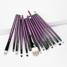 Romwe Two Tone Handle Makeup Brushes 15pcs