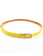 Romwe Fashion Yellow Buckle Belt