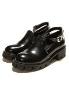 Romwe Black Slingbacks Flat Shoes