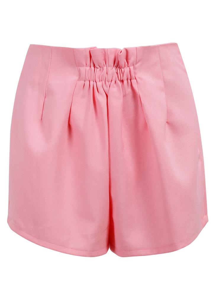 Romwe With Zipper High Waist Shorts