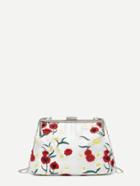 Romwe Calico Embroidered Clutch Bag