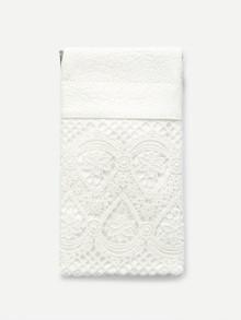 Romwe Crochet Lace Glasses Bag