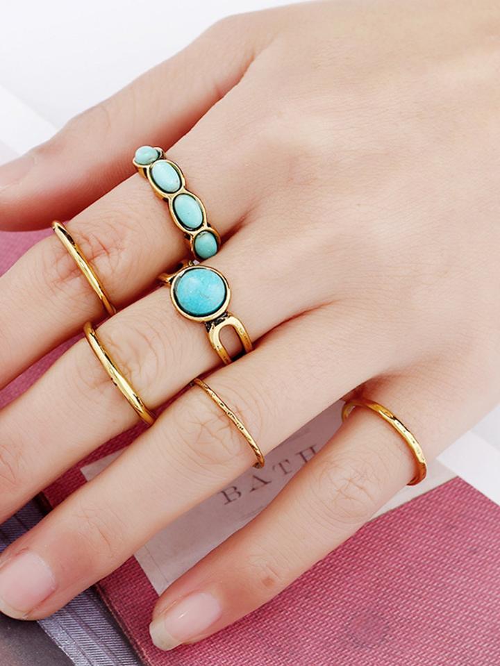 Romwe Skinny Ring Set 6pcs