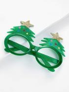 Romwe Christmas Tree Glitter Glasses Frame