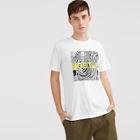 Romwe Guys Zebra & Letter Print Tee