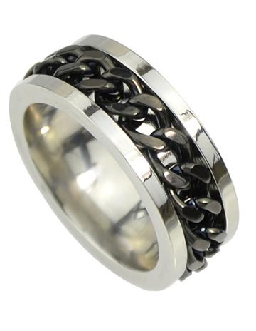 Romwe Punk Black Plated Metal Rings