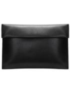Romwe Black Magnetic Pu Clutch Bag