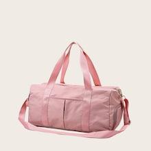 Romwe Nylon Duffle Bag With Double Handle