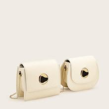 Romwe Metal Detail Chain Bag 2pcs