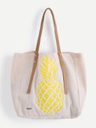 Romwe Pineapple Print Tote Bag