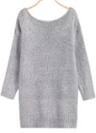 Romwe Loose Grey Sweater With Raglan Sleeve