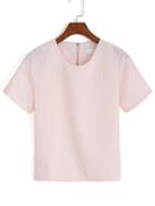 Romwe Back Zipper Geometric Pattern Top