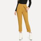Romwe Tie Waist Straight Pants