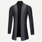Romwe Men Cut And Sew Cardigan
