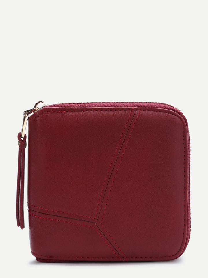 Romwe Burgundy Tassel Vintage Square Purse