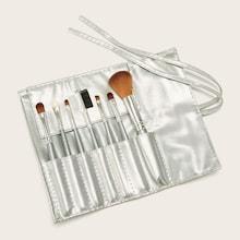 Romwe Makeup Brush With Bag 8pcs