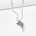 Romwe Men Tooth Detail Pendant Necklace