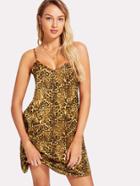 Romwe Leopard Print Cami Dress