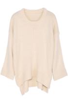Romwe Dropped Shoulder High Low Jumper