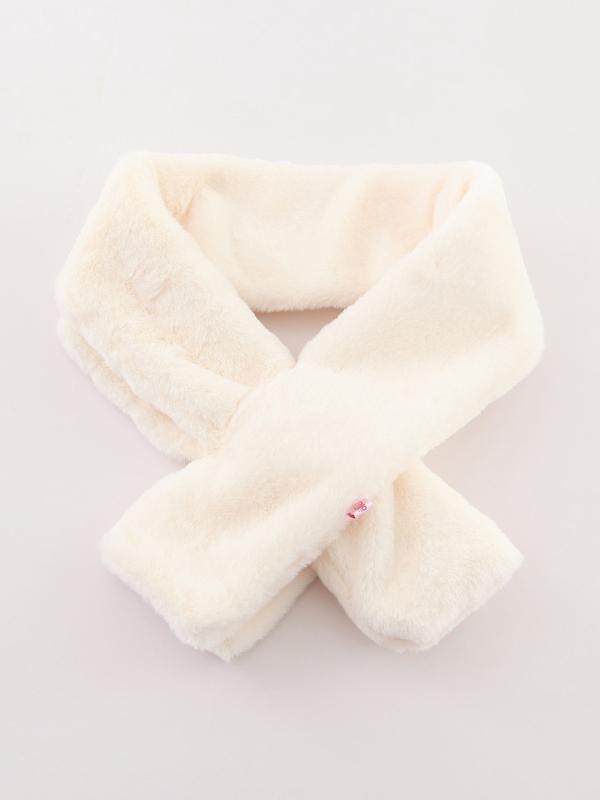 Romwe Beige Faux Fur Collar Scarf