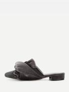 Romwe Knot Design Pointed Velvet Flats