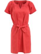 Romwe V Neck With Belt Dress