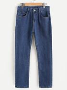 Romwe Straight Leg Ankle Jeans