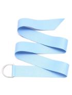 Romwe Light Blue Faux Leather Simple Waist Belt