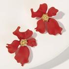 Romwe Flower Stud Earrings 1pair