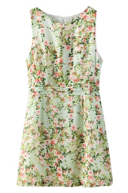 Romwe Romwe Floral Print Slim Dress