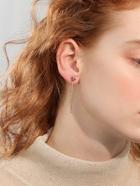Romwe Bar & Heart Detail Drop Earrings