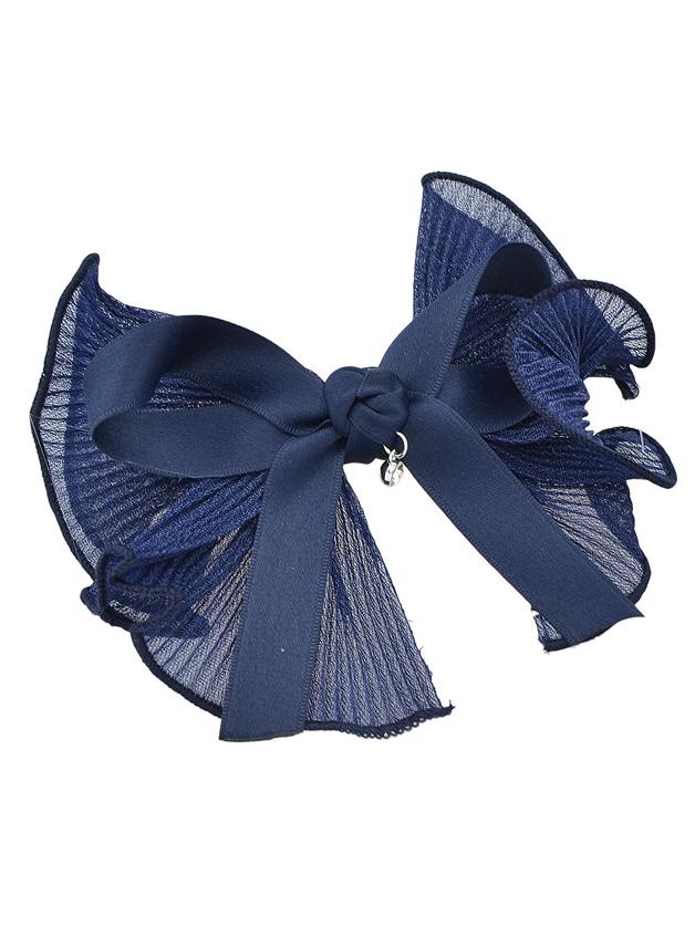 Romwe Navyblue Color Ribbon Big Bowtie Shape Hair Clips Barrettes