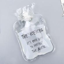 Romwe Slogan Print Clear Hot-water Bag