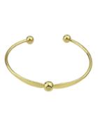 Romwe Gold Simple Cuff Bracelet Bangle