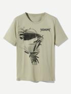 Romwe Men Figure Print T-shirt