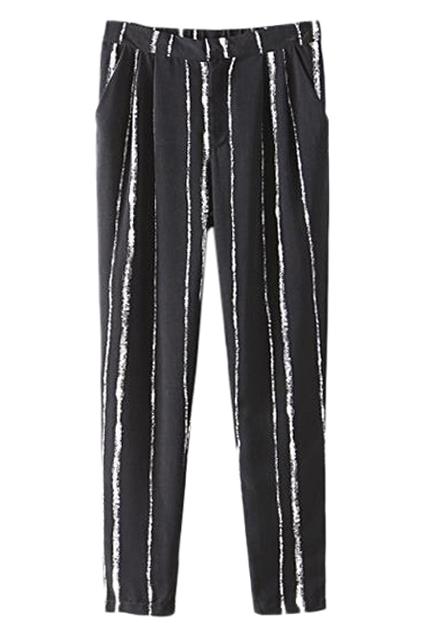Romwe Vertical Stripe Slim Pencil Pants
