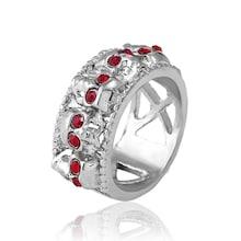 Romwe Skeleton Decorated Hollow Wide Ring