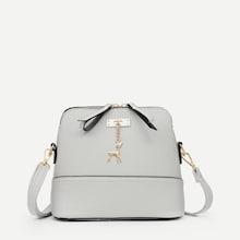 Romwe Metal Deer Detail Dome Bag