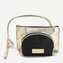 Romwe Metallic Makeup Bag 3pcs
