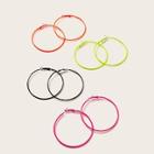 Romwe Large Hoop Earrings 4pairs