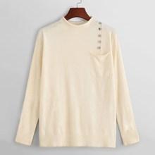 Romwe Button Detail Pocket Side Jumper