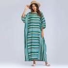 Romwe Colorblock Stripe Longline Dress