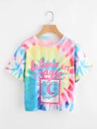 Romwe Graphic Print Water Color Tee