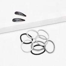 Romwe Hair Tie & Ombre Hair Clip Set 10pcs
