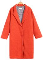 Romwe Breasted Woolen Loose Orange Coat