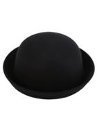 Romwe Black Vintage Felt Bowler Hat
