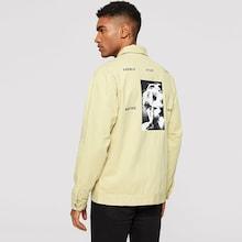 Romwe Guys Letter & Figure Print Back Jacket
