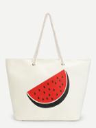Romwe Watermelon Print Tote Bag
